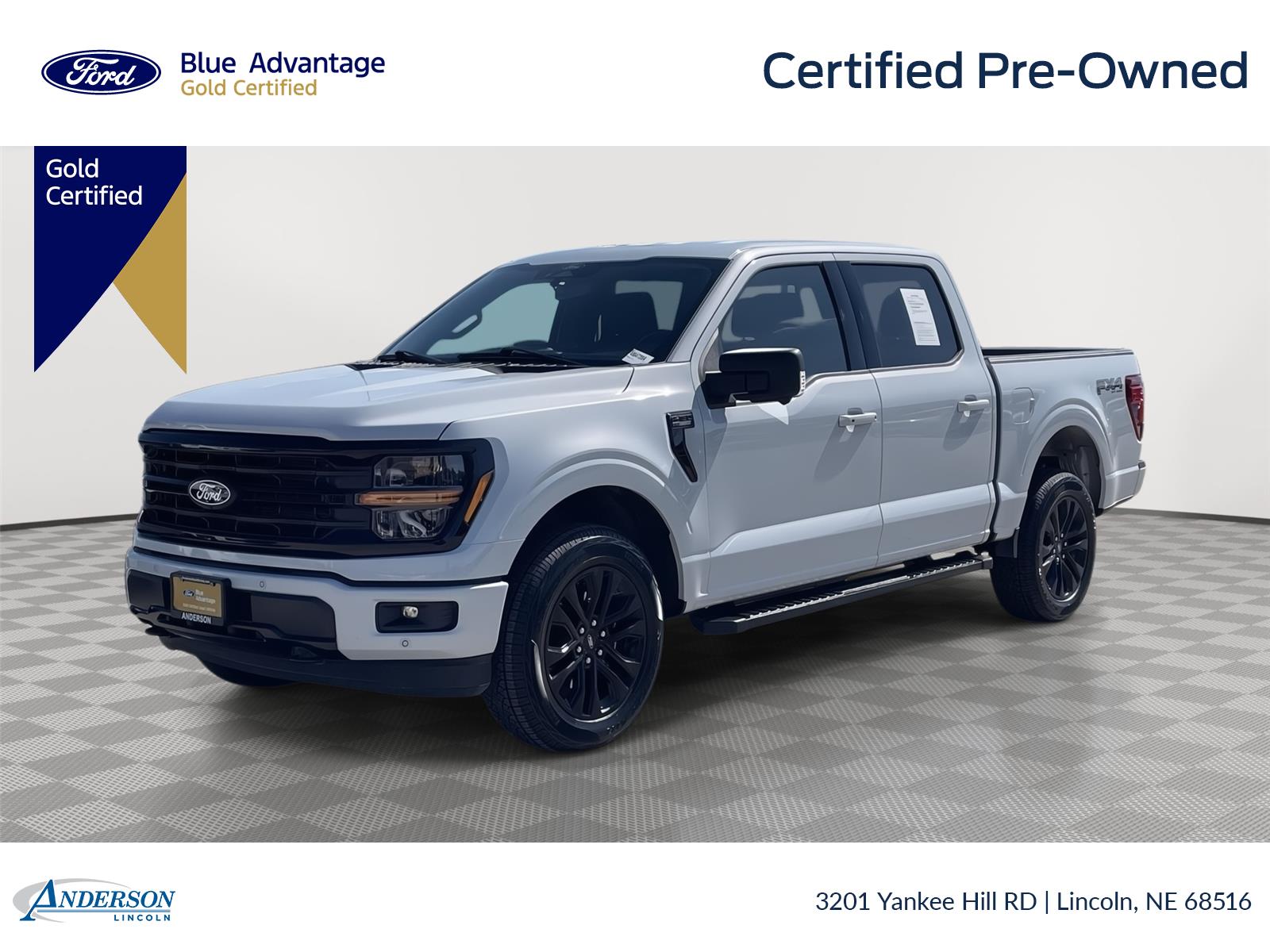 Space White 2025 Ford F-150 XLT SuperCrew 4WD Pickup Truck Four-Wheel Drive Automatic
