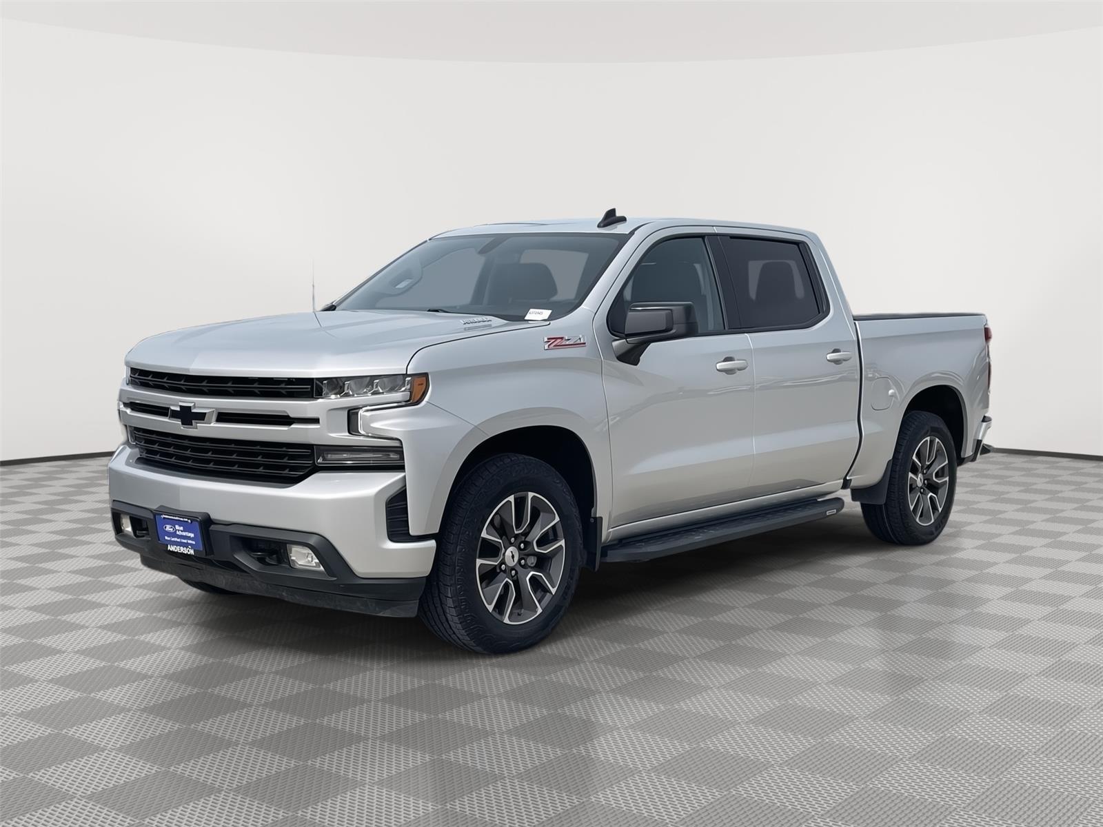 Silver Ice Metallic 2021 Chevrolet Silverado 1500 RST Crew Cab 4WD Pickup Truck Four-Wheel Drive Automatic