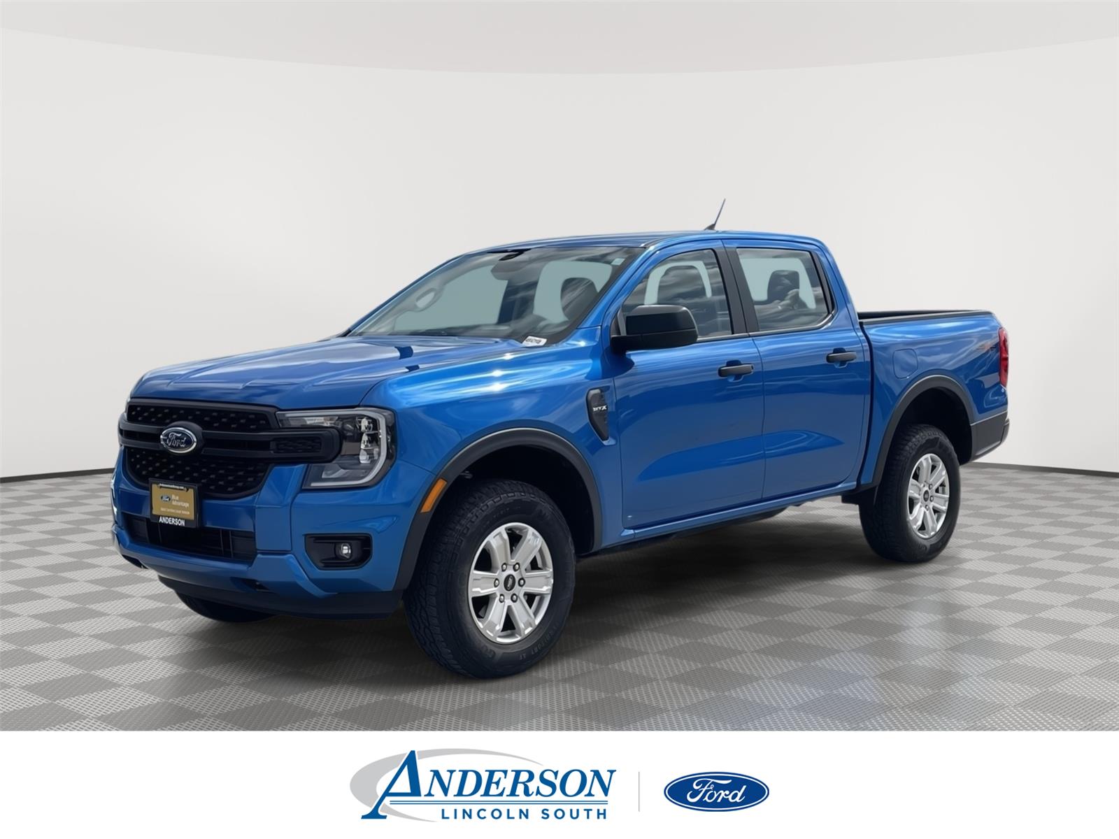 Velocity Blue 2025 Ford Ranger XL SuperCrew 4WD Pickup Truck Four-Wheel Drive Automatic