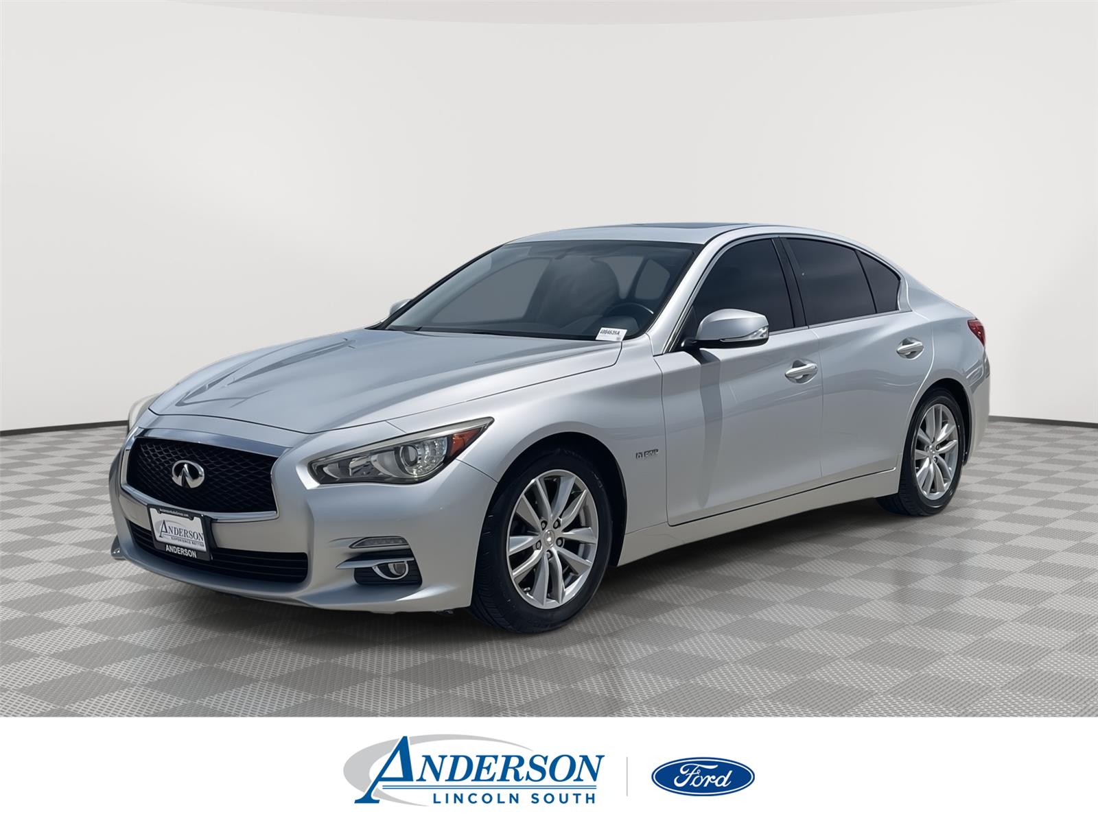 Gray (Liquid Platinum) 2015 INFINITI Q50 Hybrid Sedan Rear-Wheel Drive Automatic