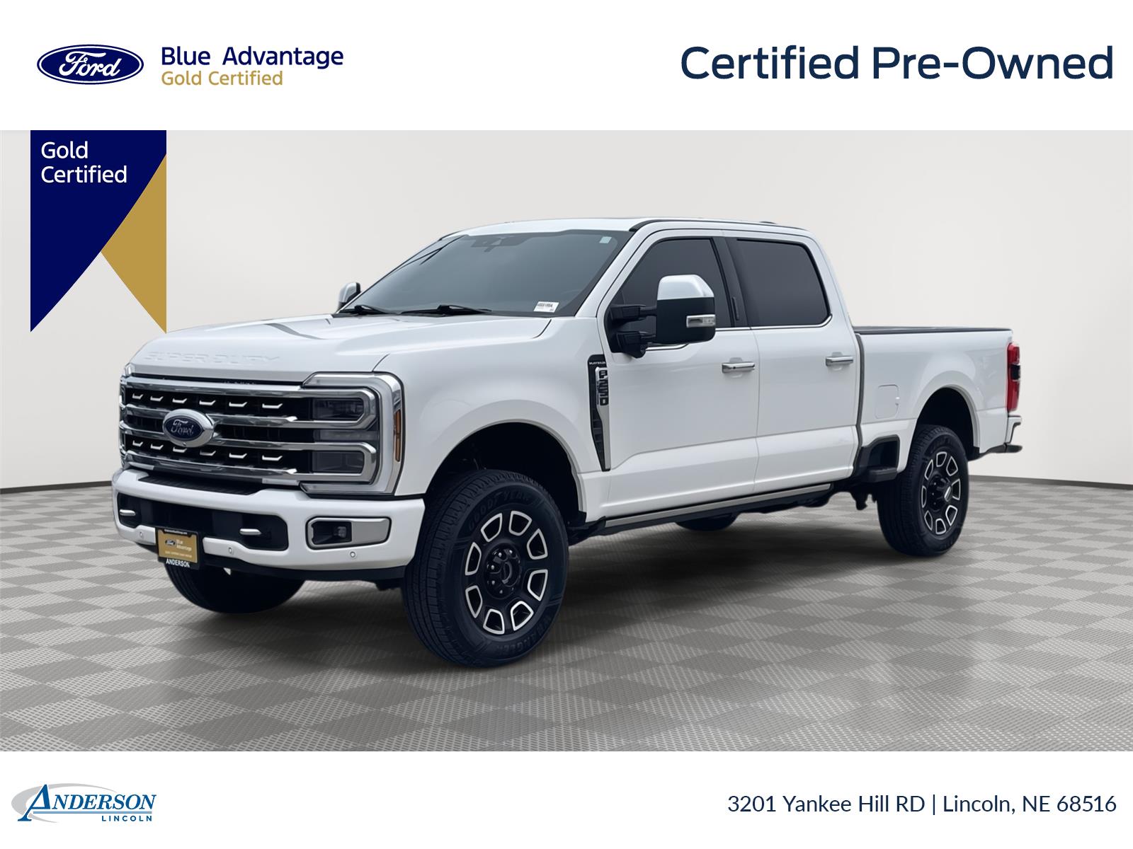 Star White Metallic Tri-Coat 2024 Ford F-250 Super Duty Pickup Truck Four-Wheel Drive Automatic