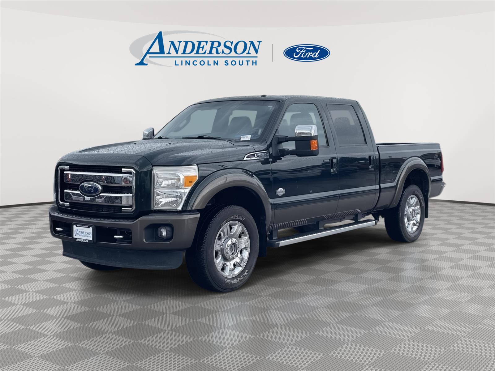 Green Gem Metallic/Caribou Metallic 2015 Ford F-250 Super Duty Pickup Truck Four-Wheel Drive 6-Speed Automatic