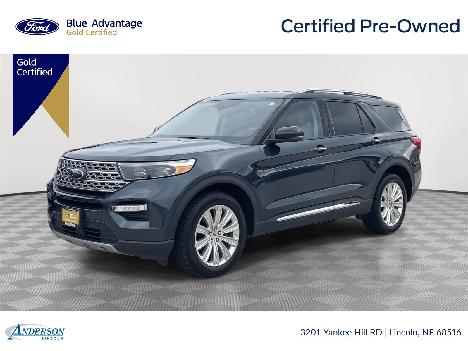 Stone Blue 2022 Ford Explorer SUV / Crossover All-Wheel Drive Automatic