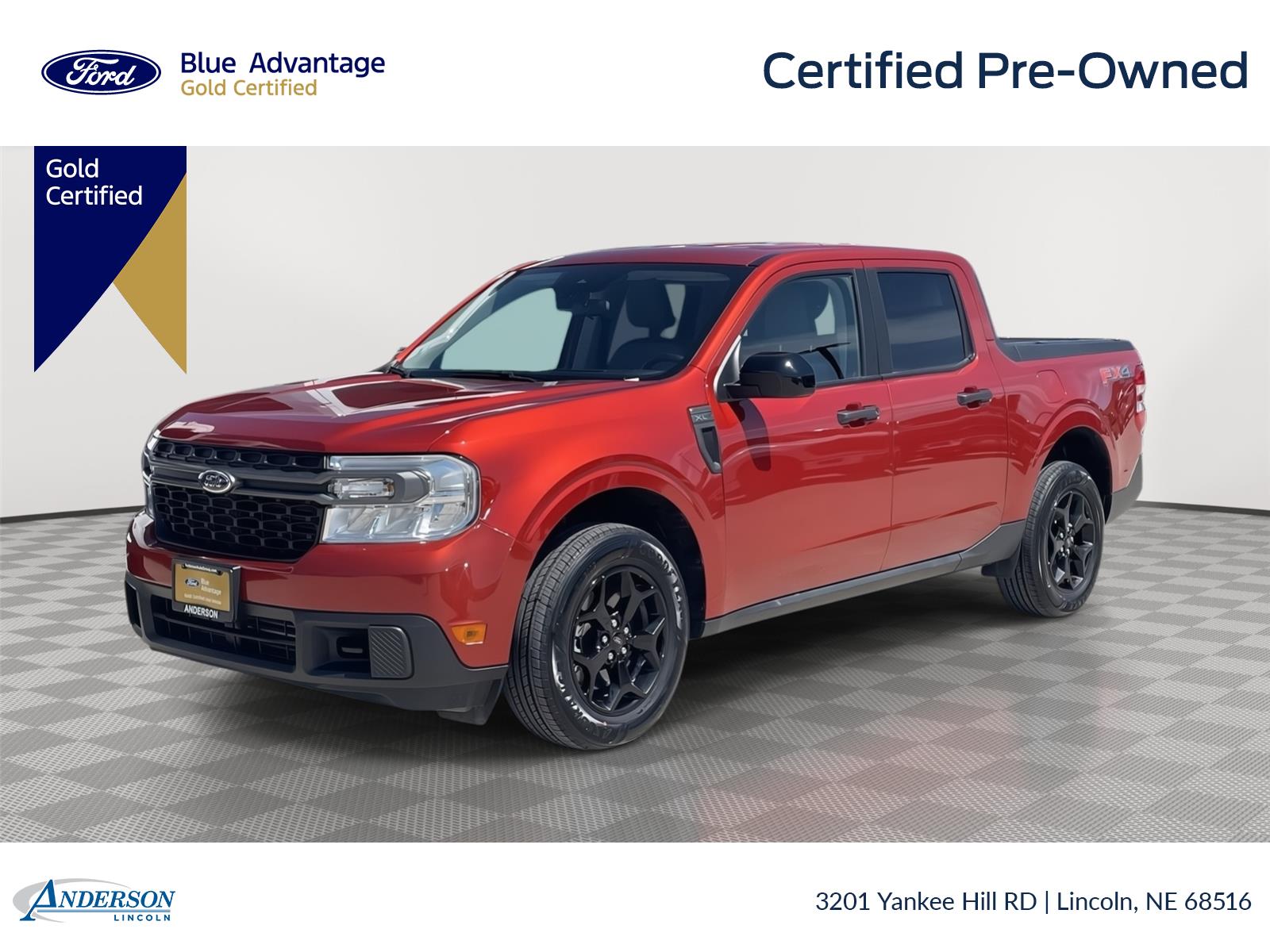 Hot Pepper Red Metallic Tinted Clearcoat 2024 Ford Maverick Pickup Truck All-Wheel Drive 8-Speed Automatic