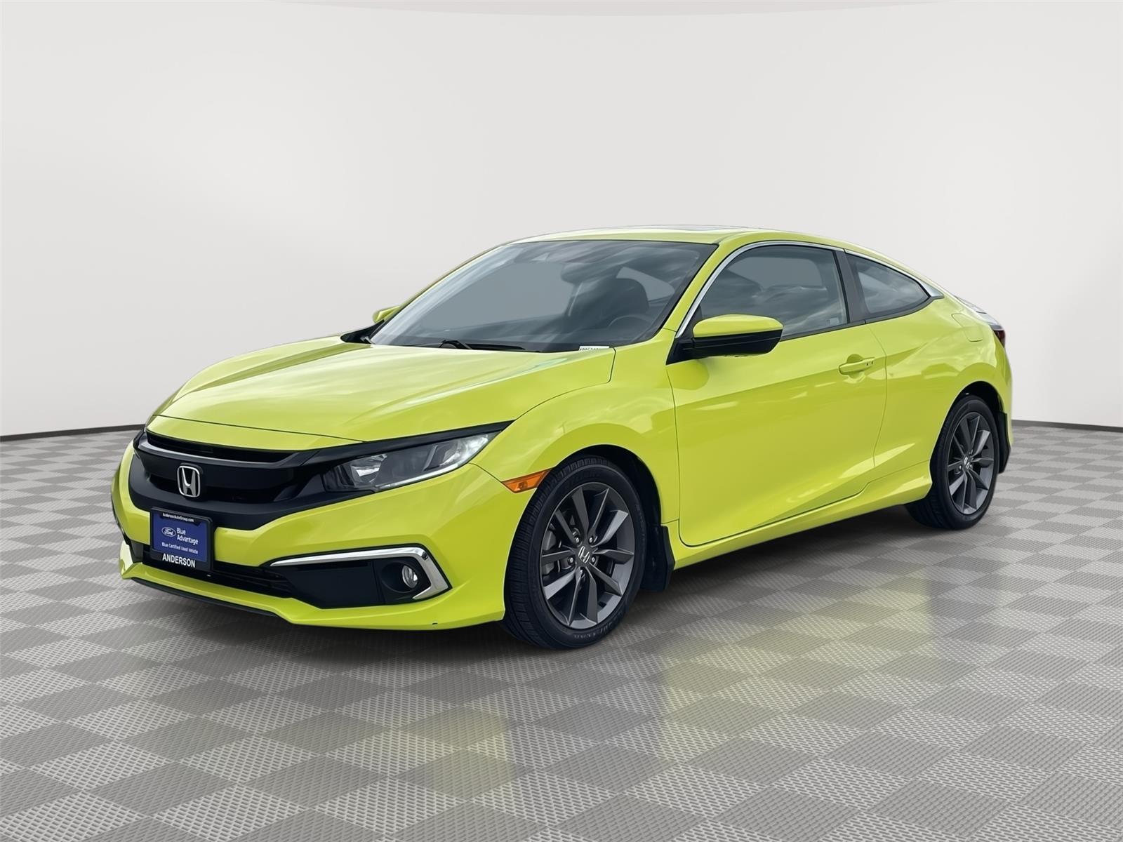 Tonic Yellow Pearl 2019 Honda Civic Coupe Coupe Front-Wheel Drive Continuously Variable Transmission