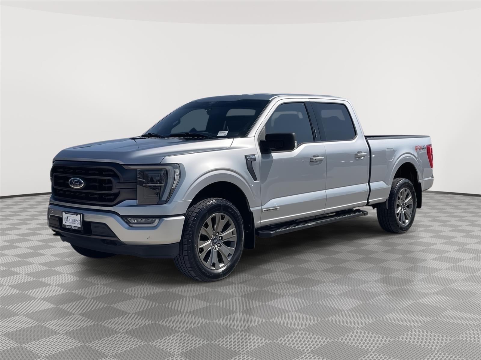 Iconic Silver 2021 Ford F-150 Pickup Truck Four-Wheel Drive Automatic