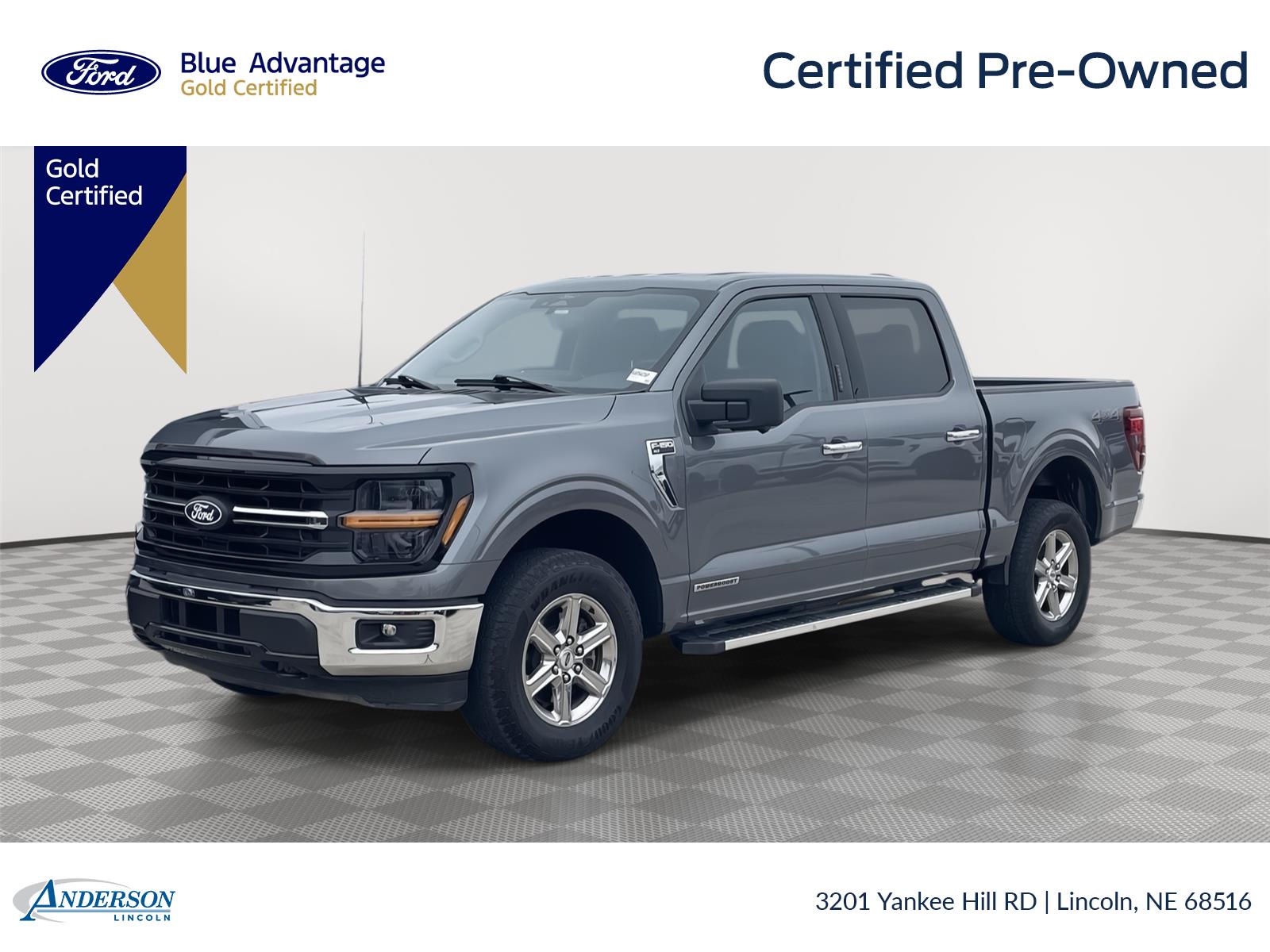 Carbonized Gray 2024 Ford F-150 Pickup Truck Four-Wheel Drive Automatic