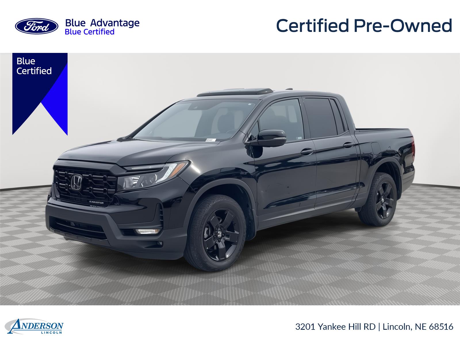 Crystal Black Pearl 2024 Honda Ridgeline Pickup Truck All-Wheel Drive Automatic