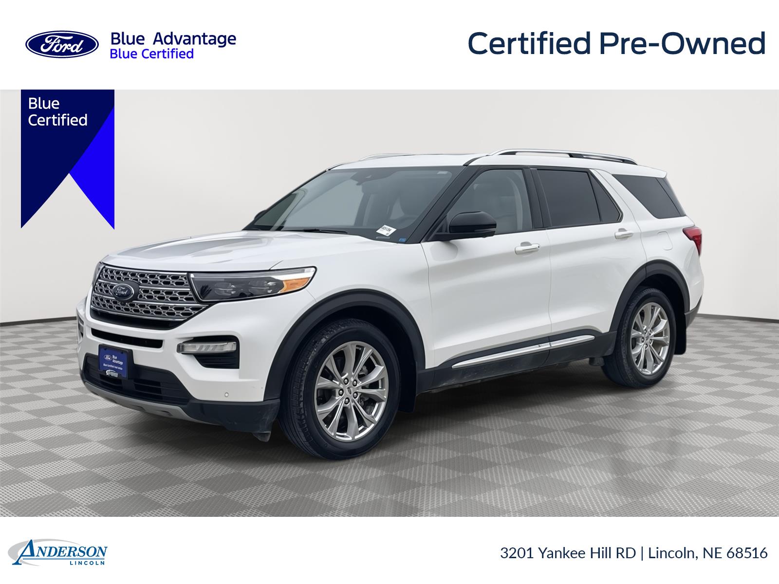 Star White Metallic Tri-Coat 2021 Ford Explorer SUV / Crossover All-Wheel Drive Automatic