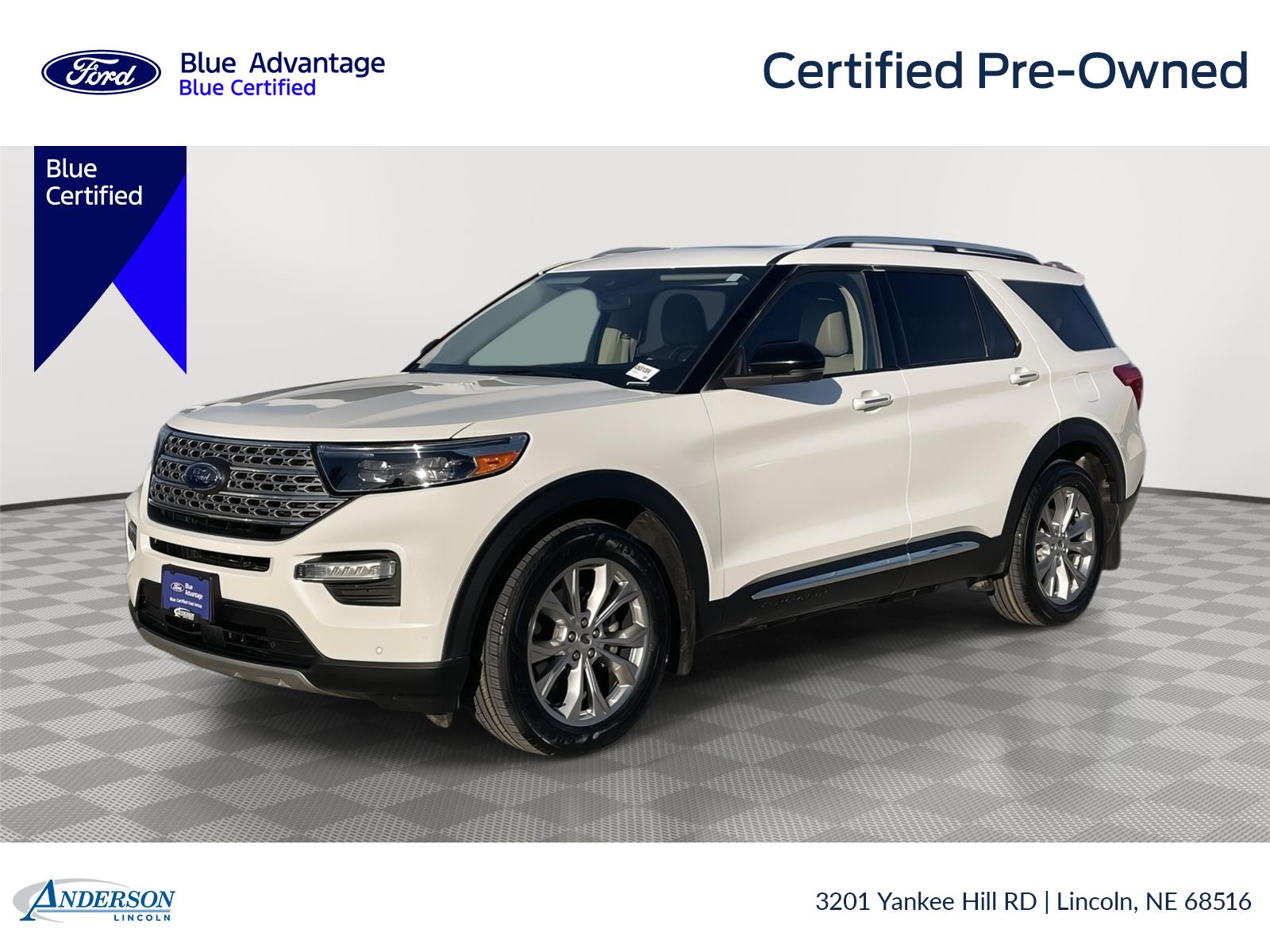 Star White Metallic Tri-Coat 2021 Ford Explorer SUV / Crossover All-Wheel Drive Automatic