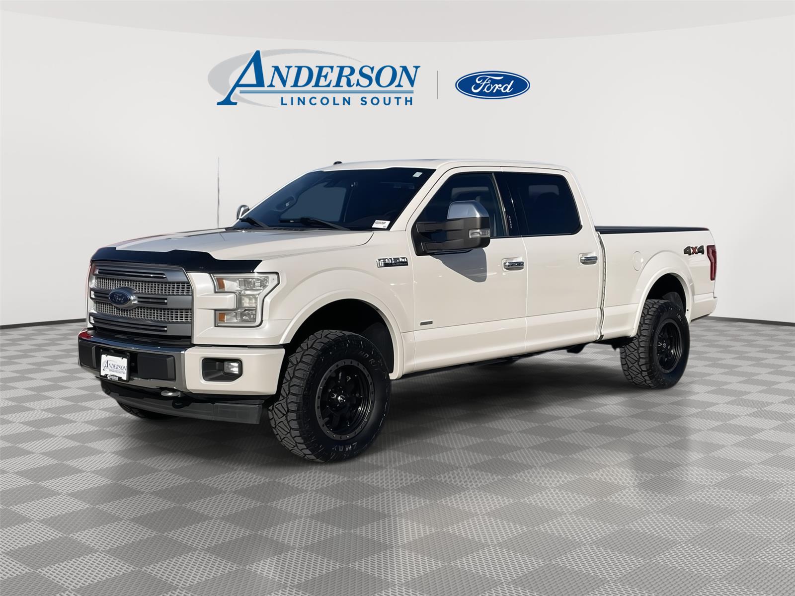 White Platinum Metallic Tri-Coat 2017 Ford F-150 Pickup Truck Four-Wheel Drive Automatic