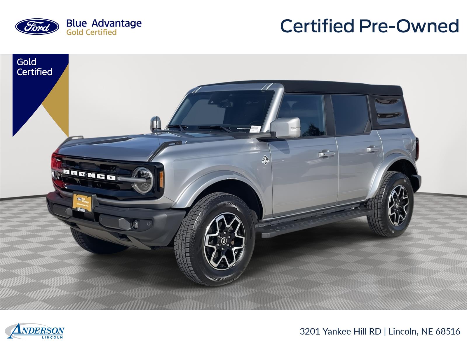 Iconic Silver 2023 Ford Bronco SUV / Crossover Four-Wheel Drive Automatic
