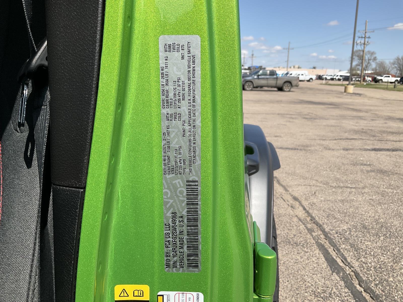 New 2025 Jeep Wrangler Rubicon SUV/Crossover for sale in Grand Island NE