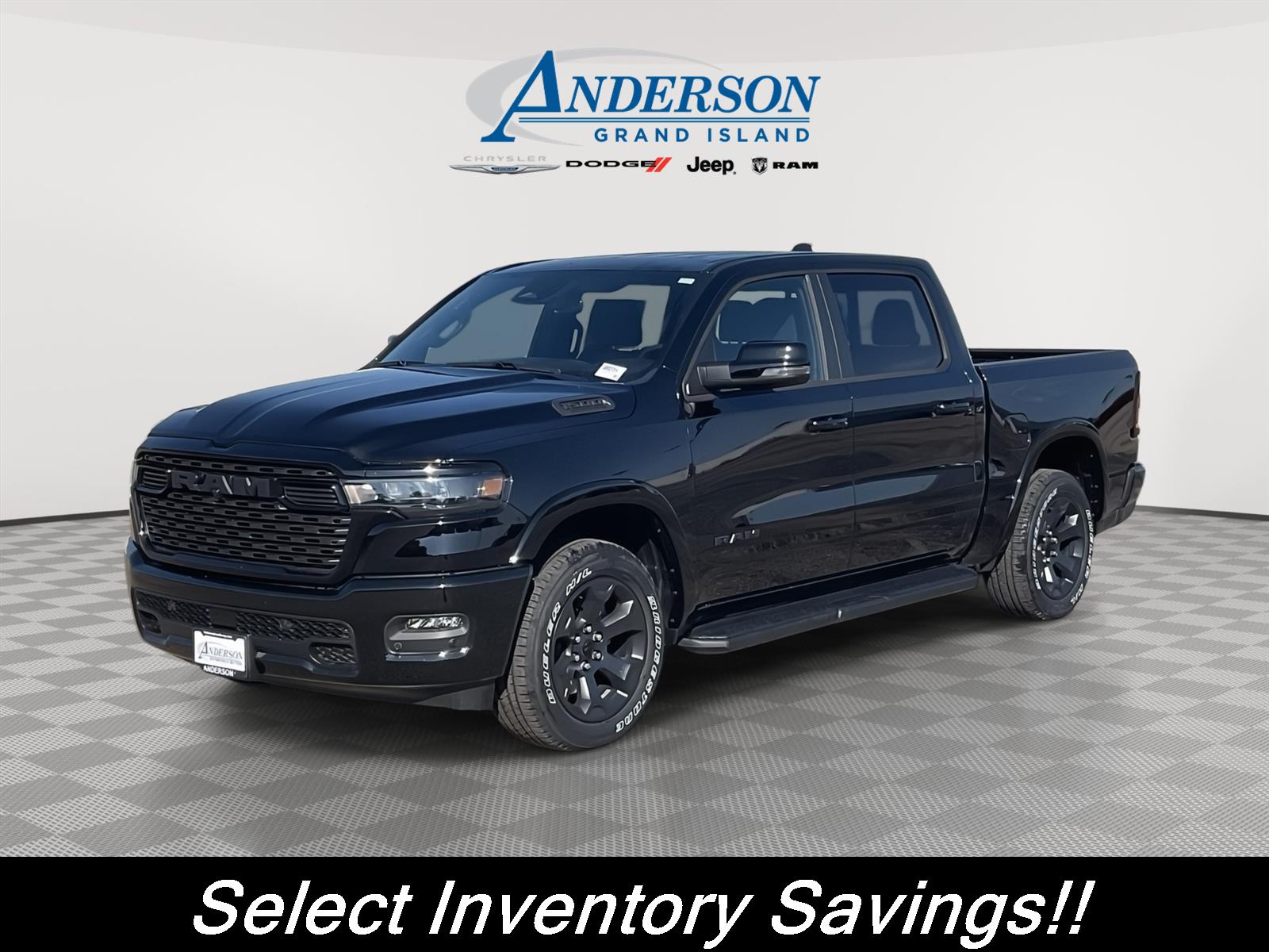 Diamond Black Crystal Pearlcoat 2026 RAM 1500 Big Horn Crew Cab 4WD Pickup Truck Four-Wheel Drive 8-Speed Automatic