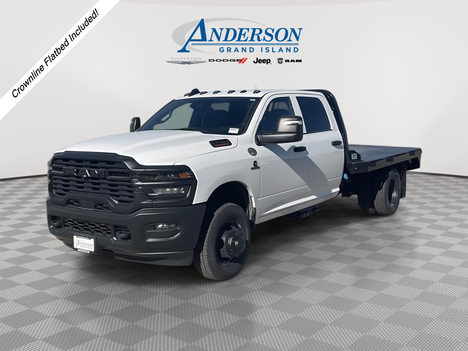 Bright White Clearcoat 2026 RAM 3500 Chassis Tradesman Crew Cab LB DRW 4WD Pickup Truck Four-Wheel Drive 8-Speed Automatic
