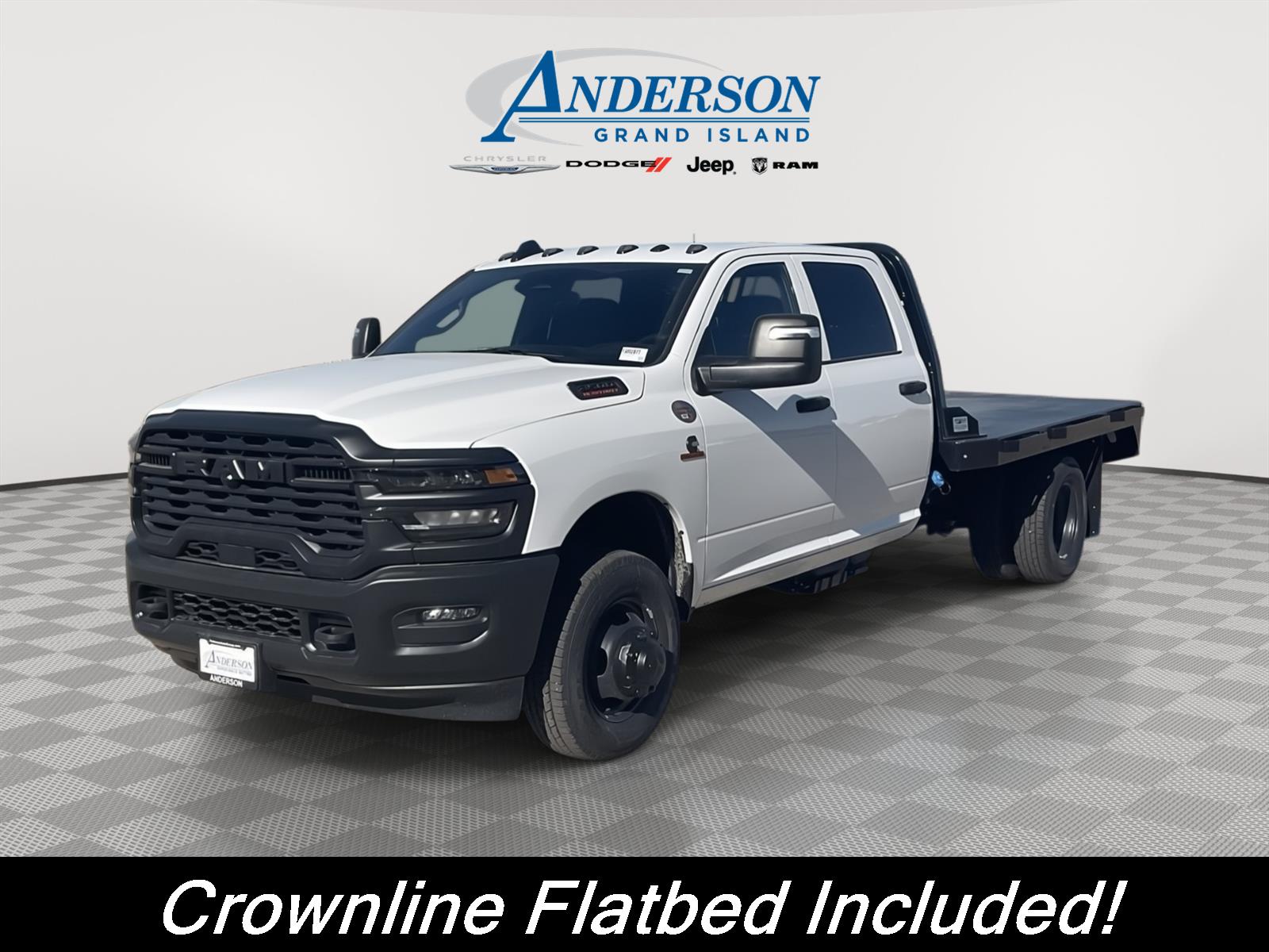 Bright White Clearcoat 2026 RAM 3500 Chassis Tradesman Crew Cab LB DRW 4WD Pickup Truck Four-Wheel Drive 8-Speed Automatic