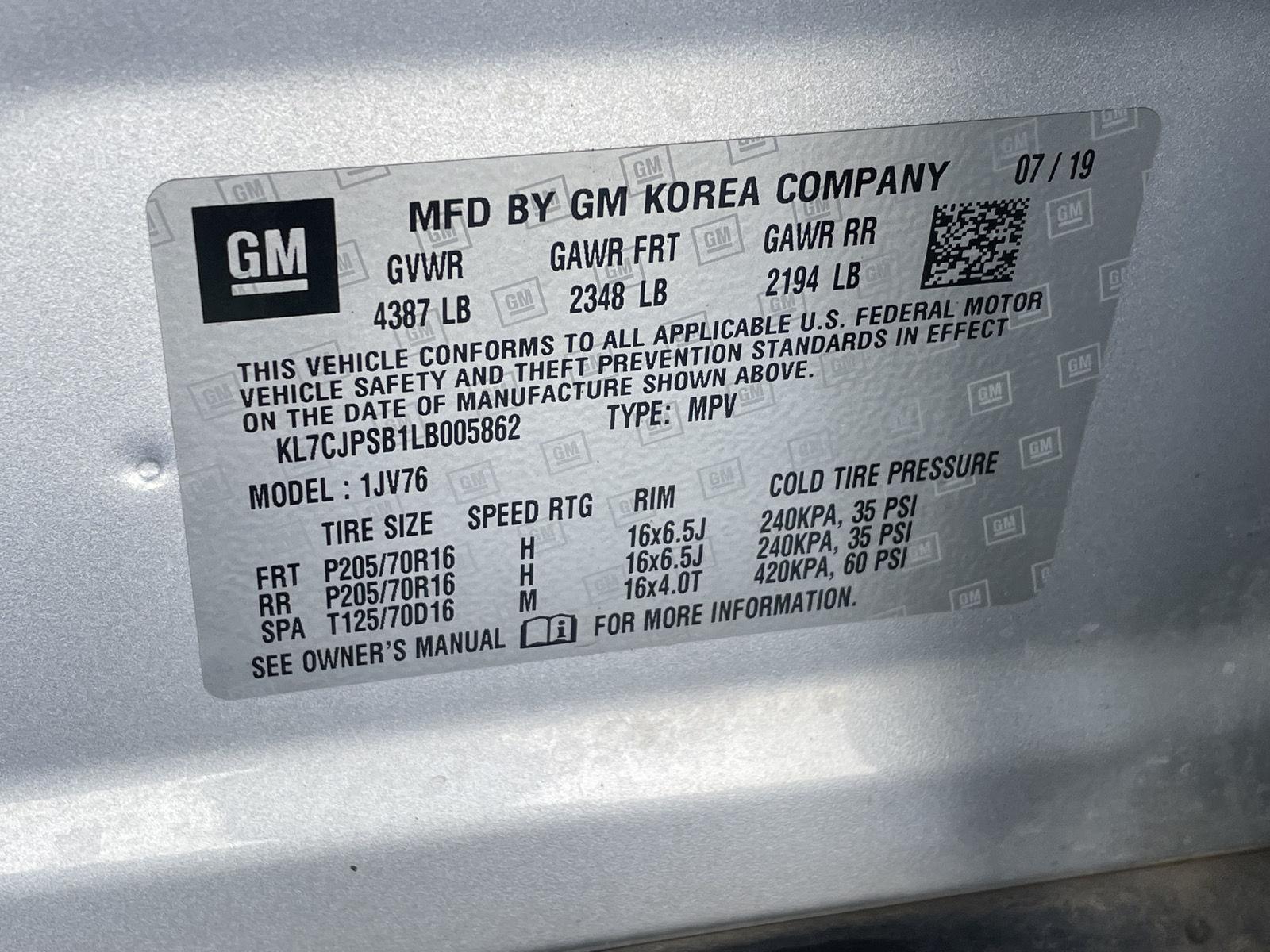 Pre-Owned 2020 Chevrolet Trax for sale in Grand Island NE