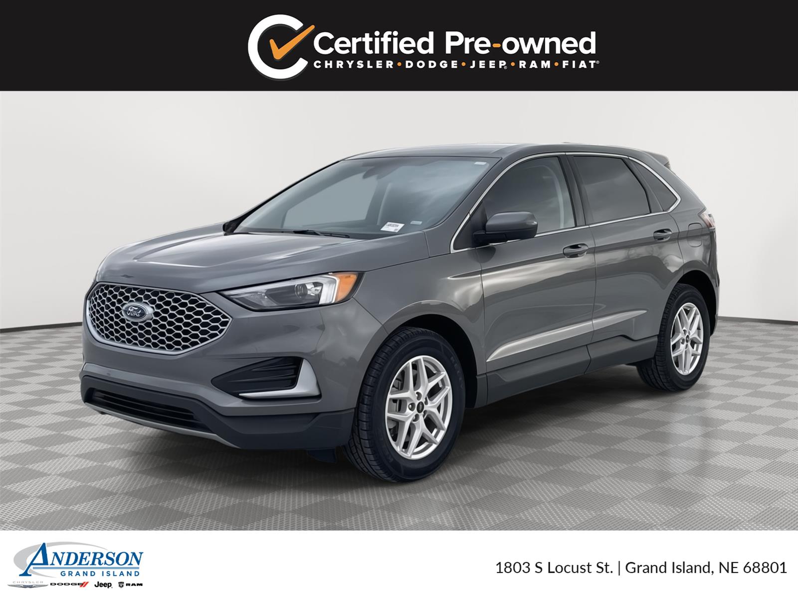 Carbonized Gray 2024 Ford Edge SEL AWD SUV / Crossover All-Wheel Drive 8-Speed Automatic