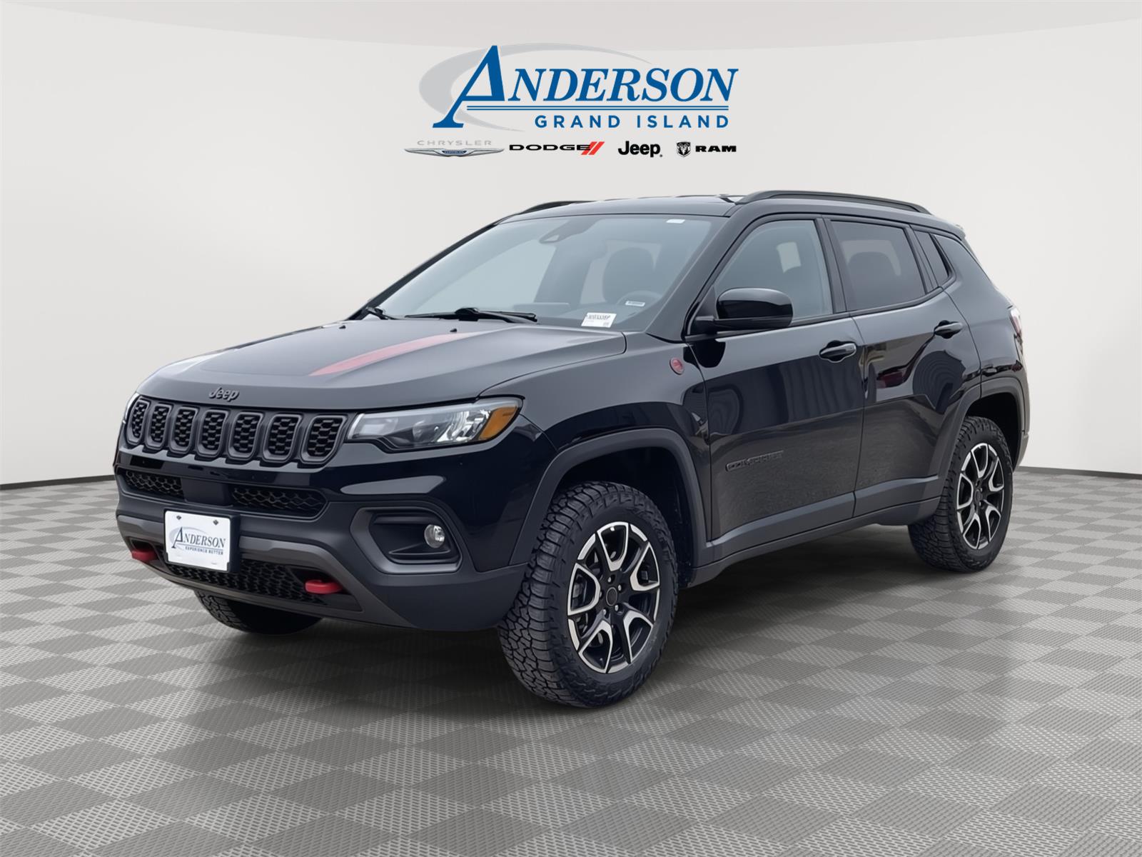 Diamond Black Crystal Pearlcoat 2025 Jeep Compass Trailhawk 4WD SUV / Crossover Four-Wheel Drive 8-Speed Automatic