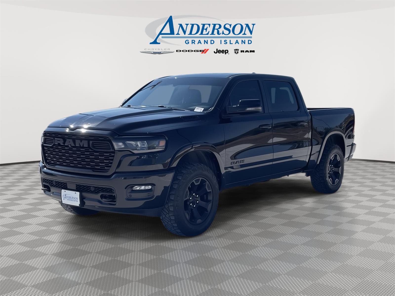 Diamond Black Crystal Pearlcoat 2025 RAM 1500 Pickup Truck Four-Wheel Drive 8-Speed Automatic