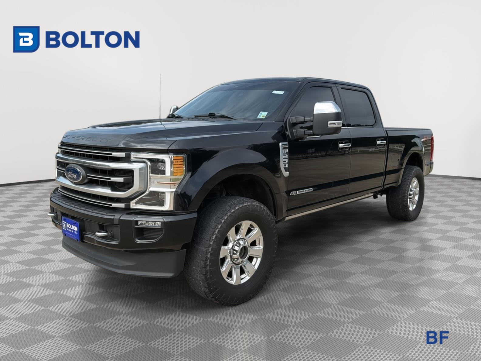 Agate Black Metallic 2020 Ford F-250 Super Duty Platinum Crew Cab 4WD Pickup Truck Four-Wheel Drive 10-Speed Automatic