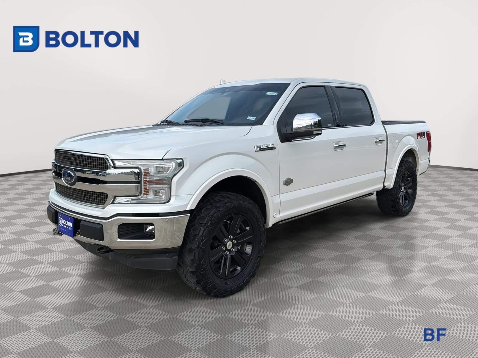 White Platinum Metallic Tri-Coat 2019 Ford F-150 King Ranch SuperCrew 4WD Pickup Truck Four-Wheel Drive Automatic