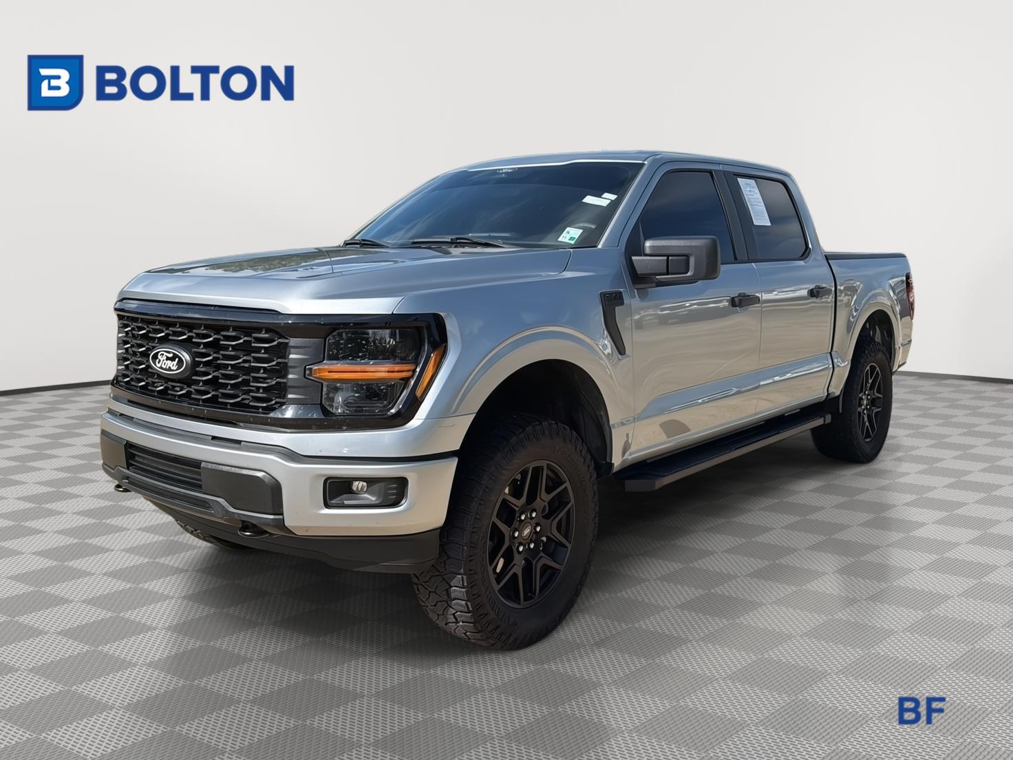 Iconic Silver Metallic 2025 Ford F-150 STX SuperCrew 4WD Pickup Truck Four-Wheel Drive Automatic