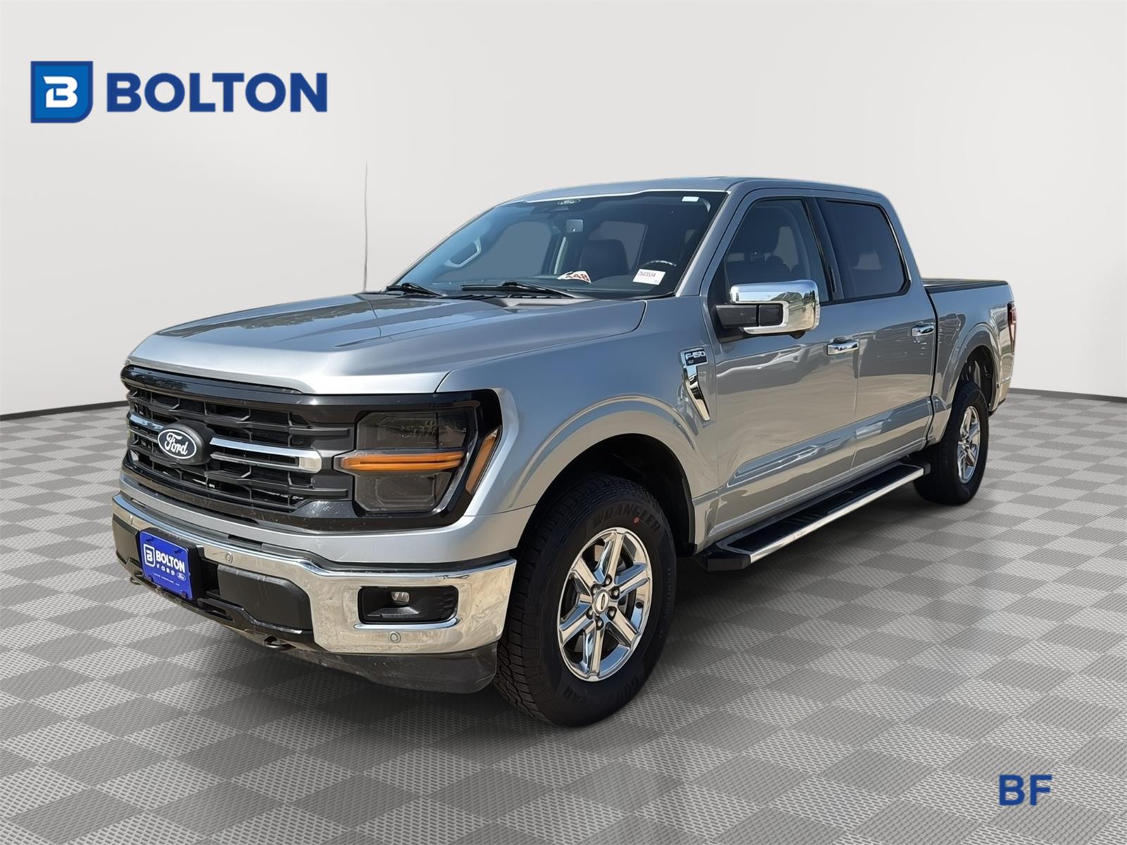 Iconic Silver Metallic 2024 Ford F-150 Pickup Truck Four-Wheel Drive 10-Speed Automatic