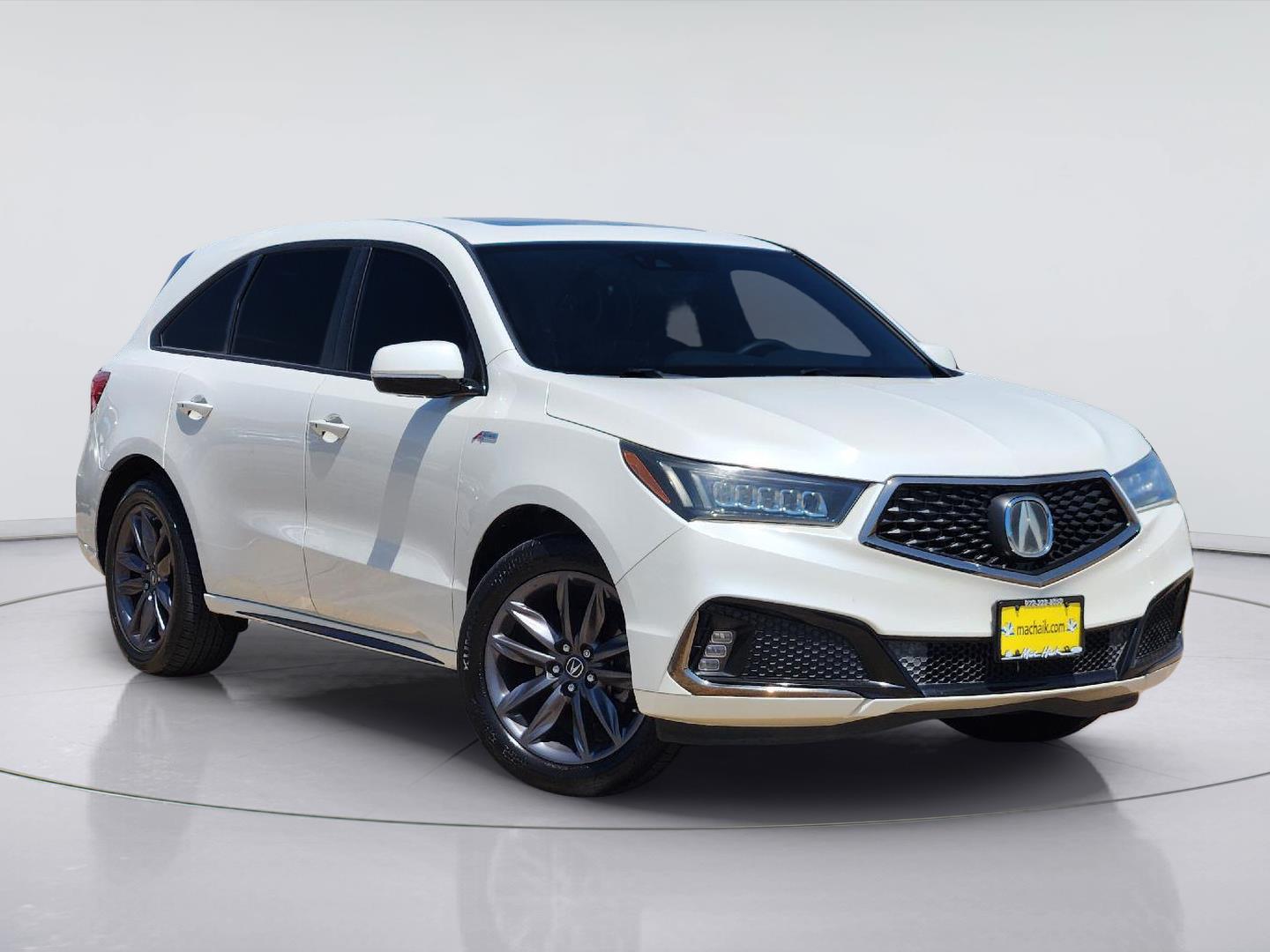 White Diamond Pearl 2019 Acura MDX SUV / Crossover All-Wheel Drive Automatic