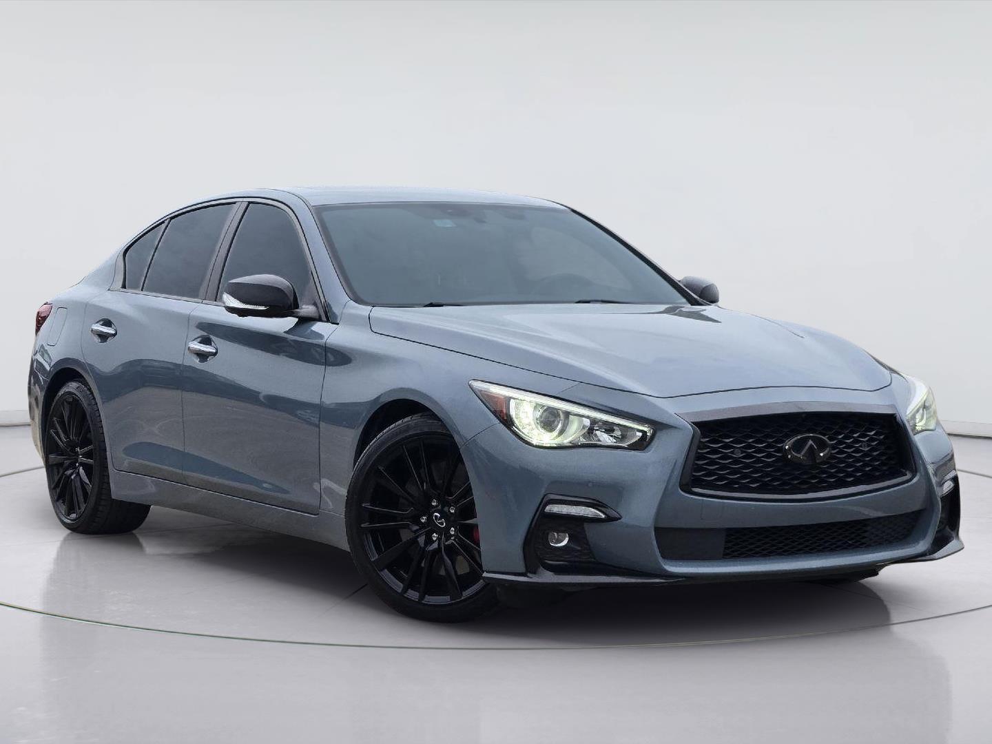 Slate Gray 2021 INFINITI Q50 Sedan Rear-Wheel Drive Automatic