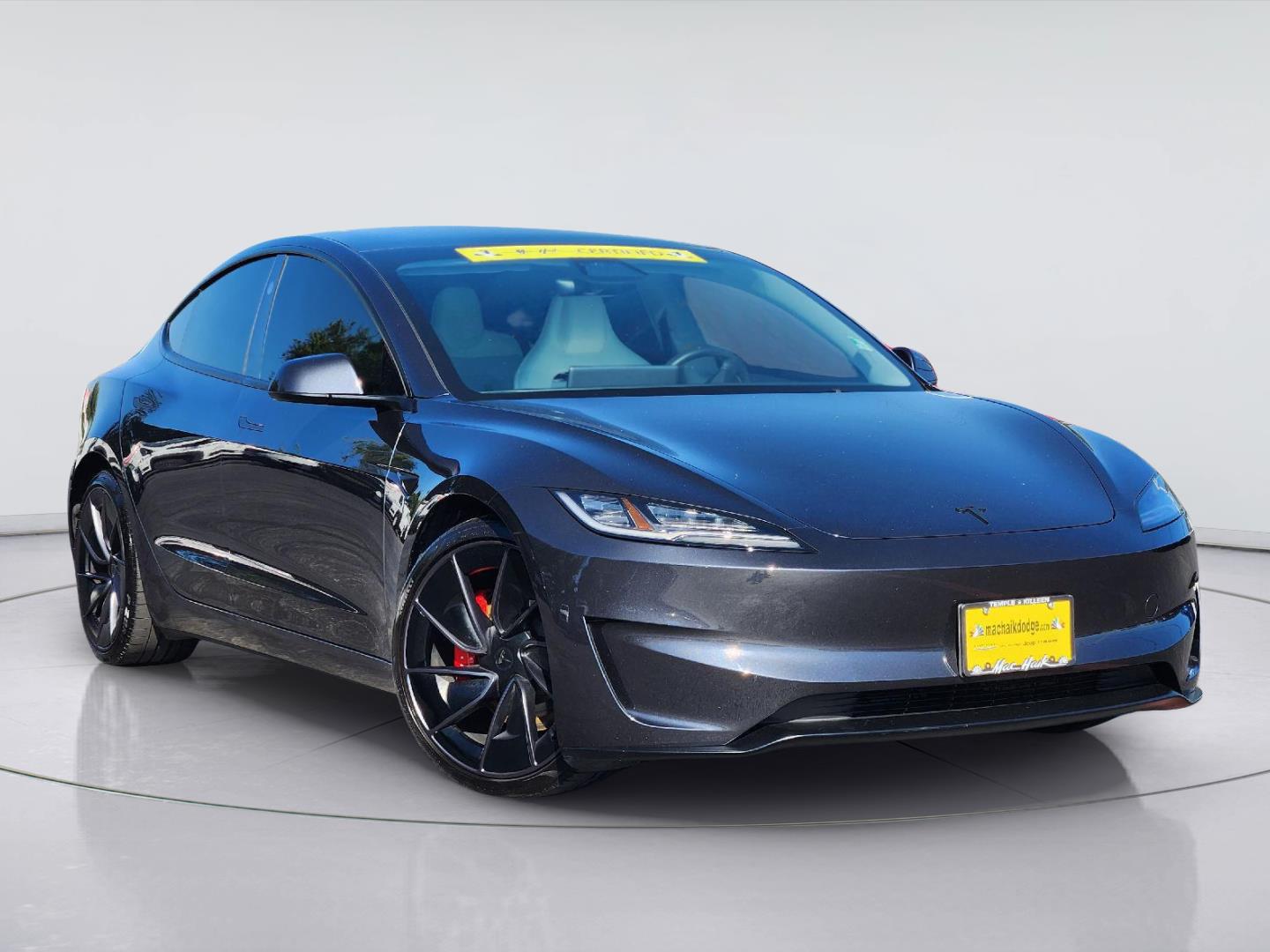 Solid Black 2024 Tesla Model 3 Sedan All-Wheel Drive Automatic