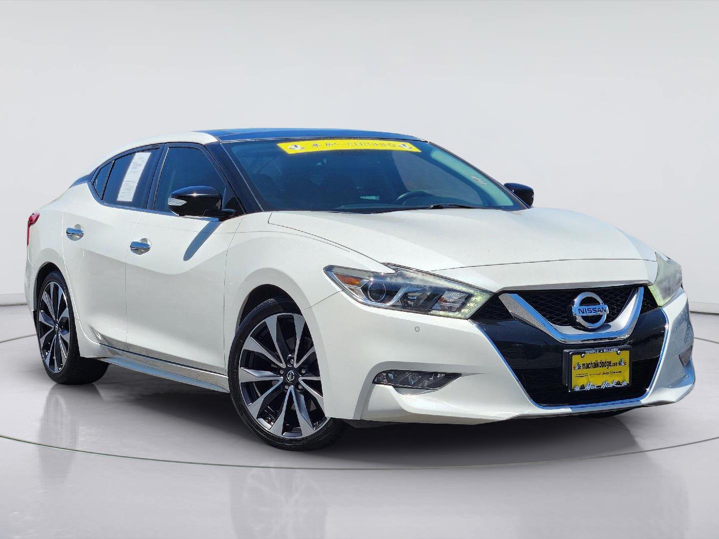 Pearl White 2017 Nissan Maxima Sedan Front-Wheel Drive Continuously Variable Transmission