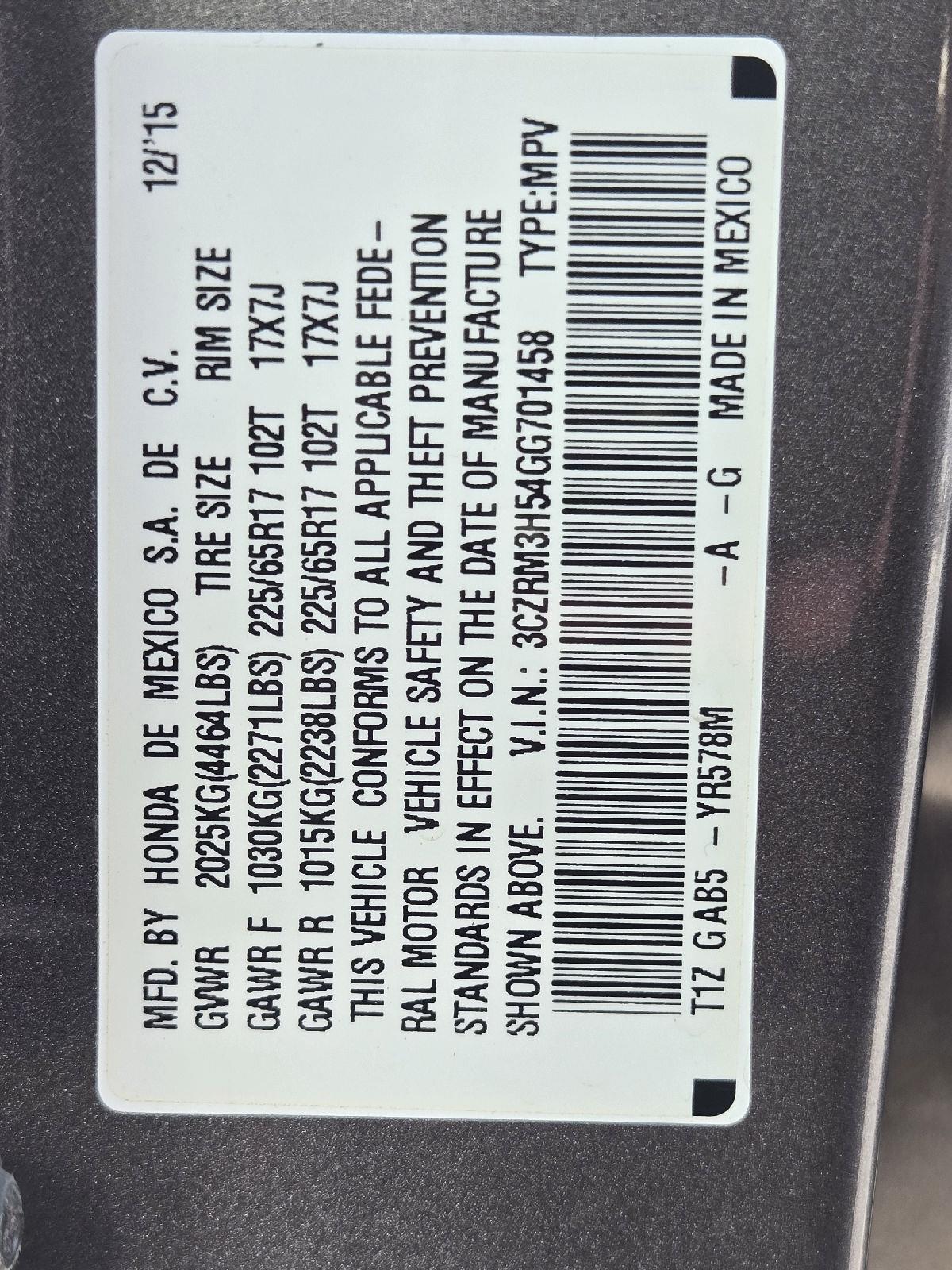2016 Honda CR-V EX at Lexus of Clear Lake
