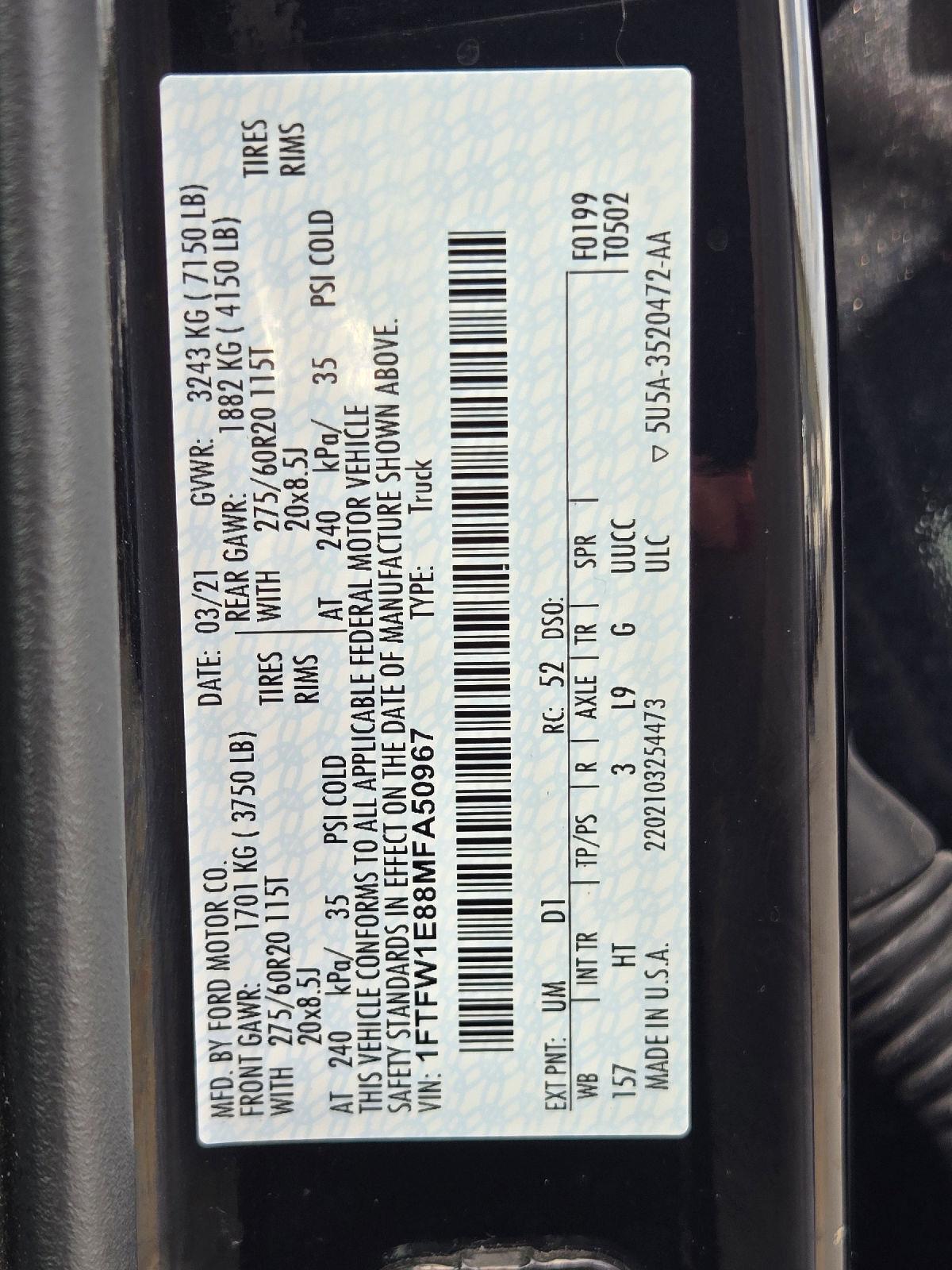 2021 Ford F-150 LARIAT at Mac Haik CDJR North Houston