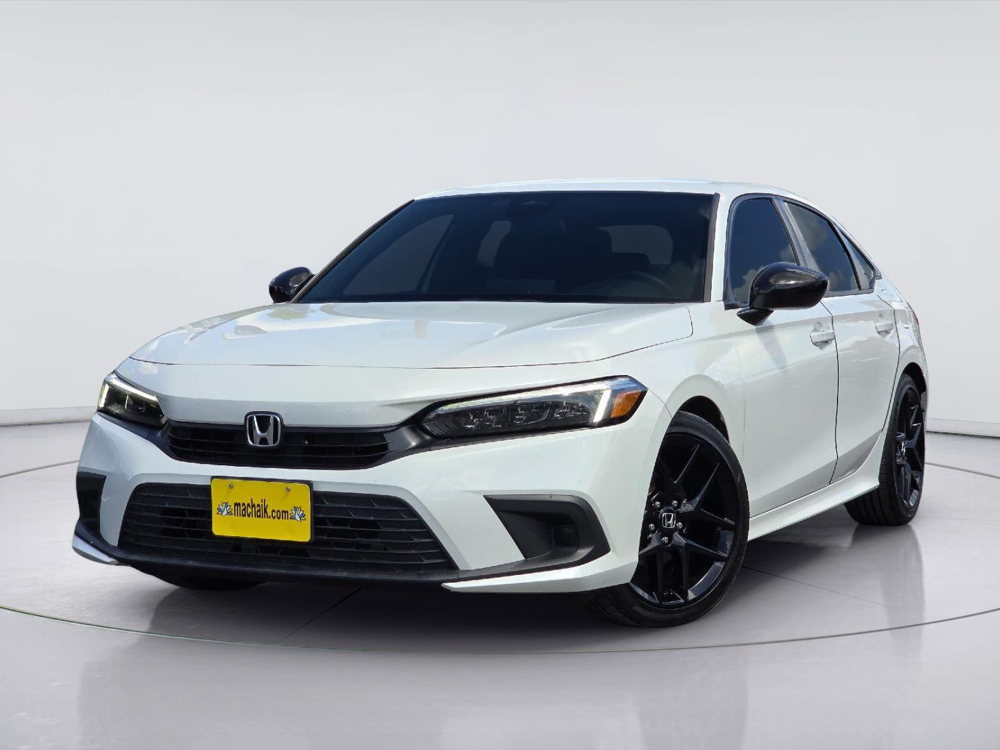 Platinum White Pearl 2024 Honda Civic Sedan Front-Wheel Drive 7-Speed CVT