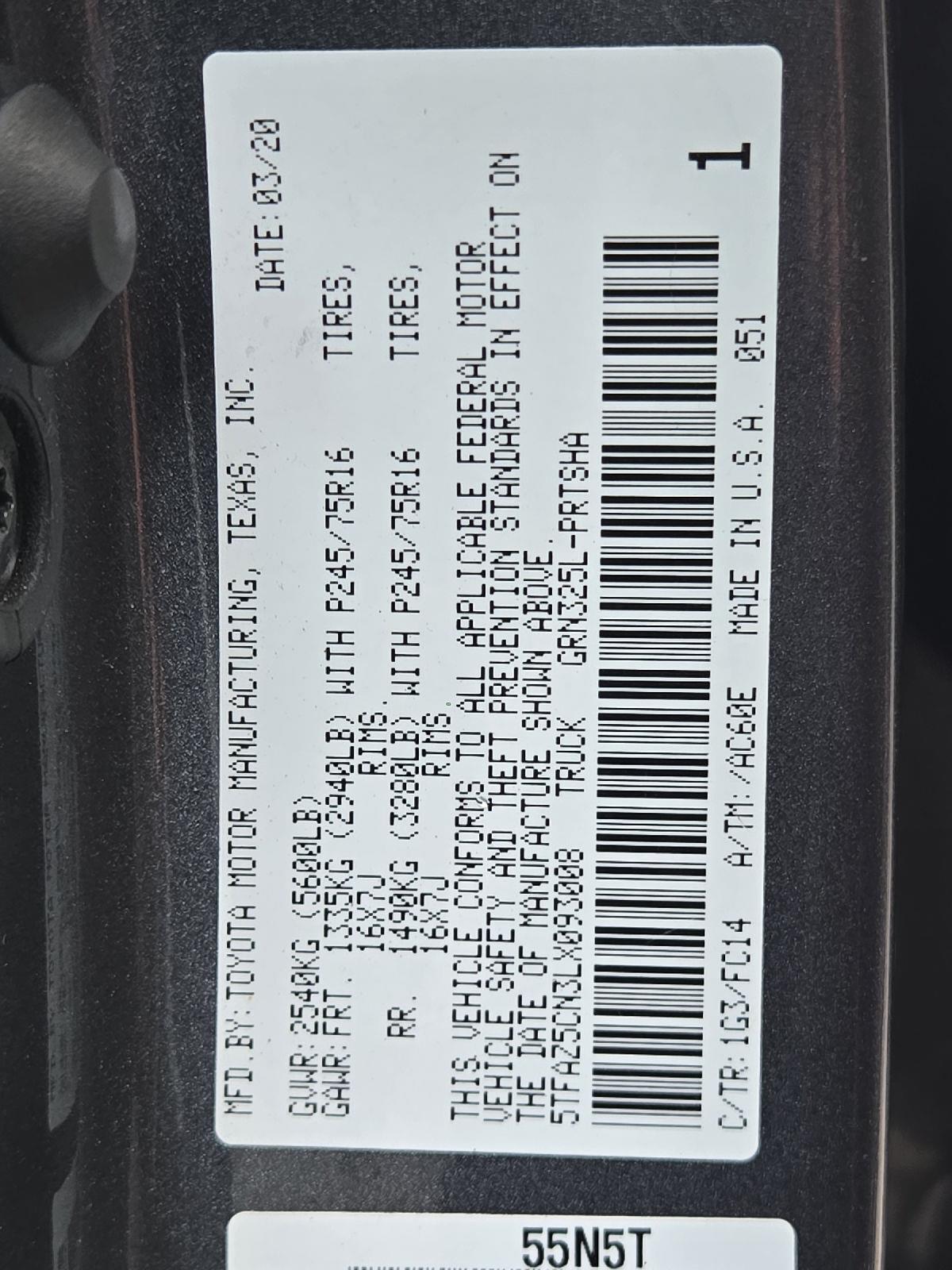 2020 Toyota Tacoma SR5 V6 at Turner Chevrolet