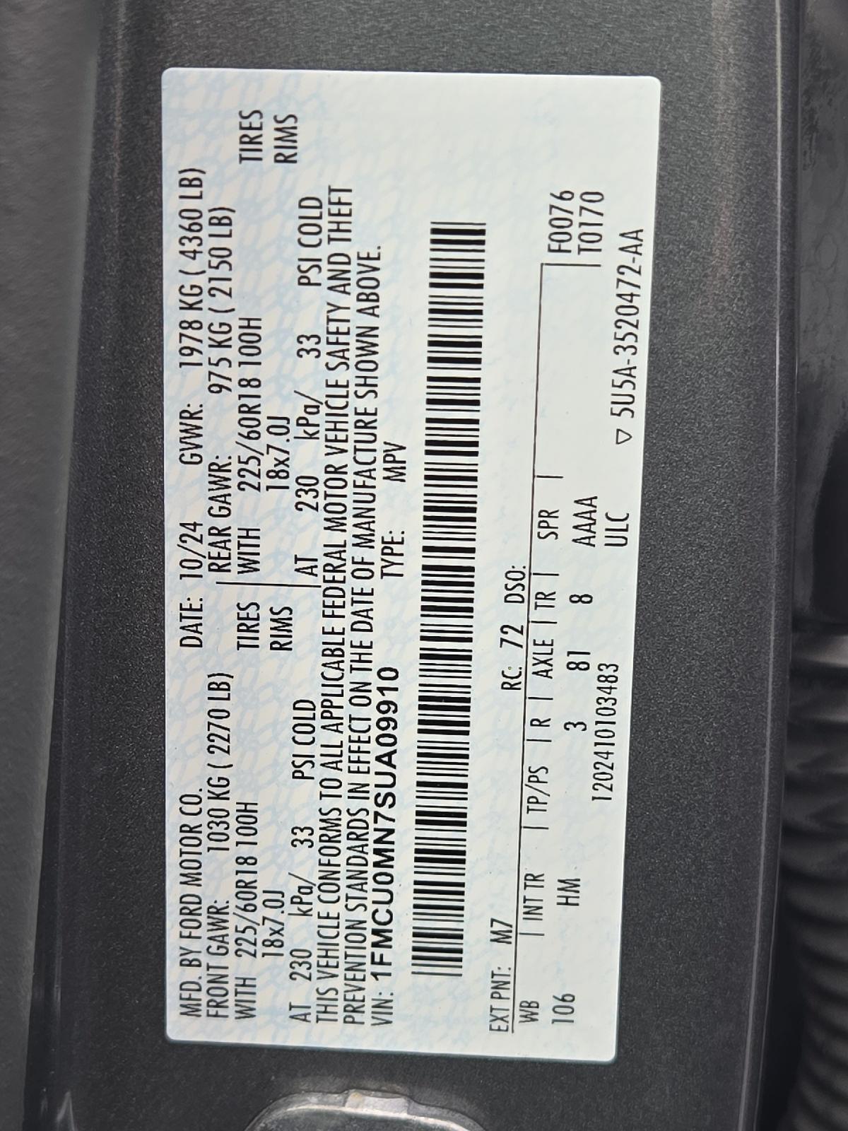 2025 Ford Escape ST-Line at Davis Chevrolet