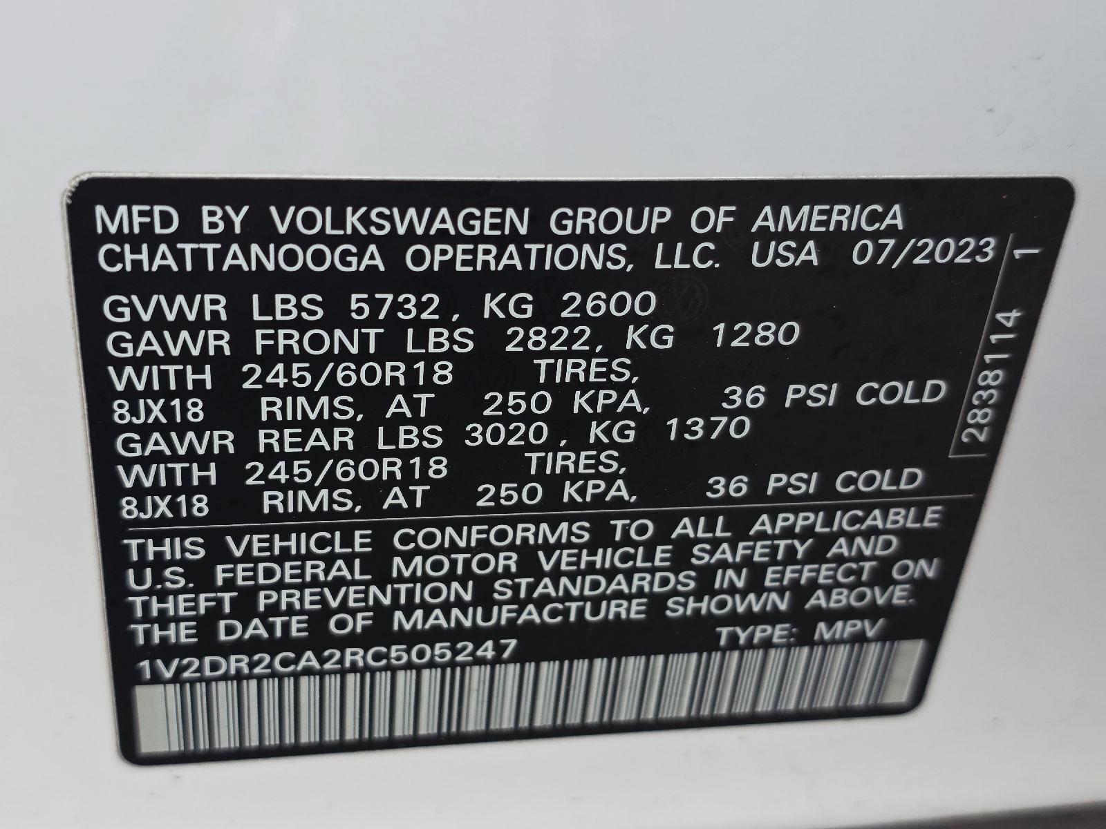 2024 Volkswagen Atlas 2.0T SE at AutoNation Chrysler Jeep Dodge Ram Spring