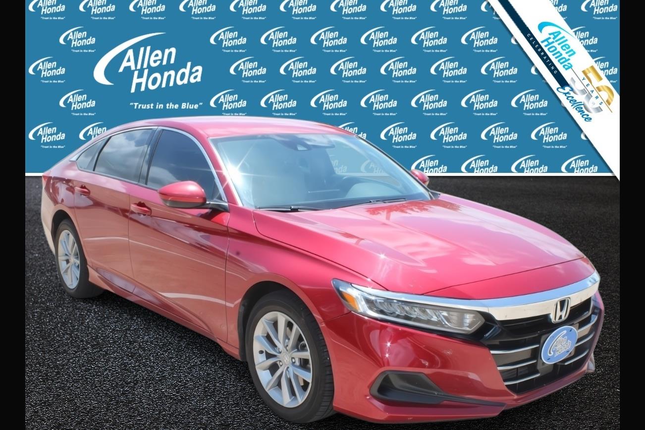 Radiant Red Metallic 2021 Honda Accord Sedan Front-Wheel Drive Continuously Variable Transmission