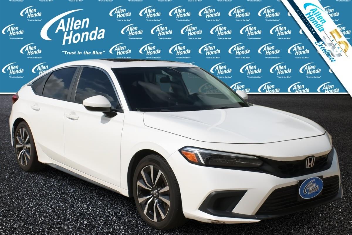 Platinum White Pearl 2023 Honda Civic Hatchback Hatchback Front-Wheel Drive Continuously Variable Transmission