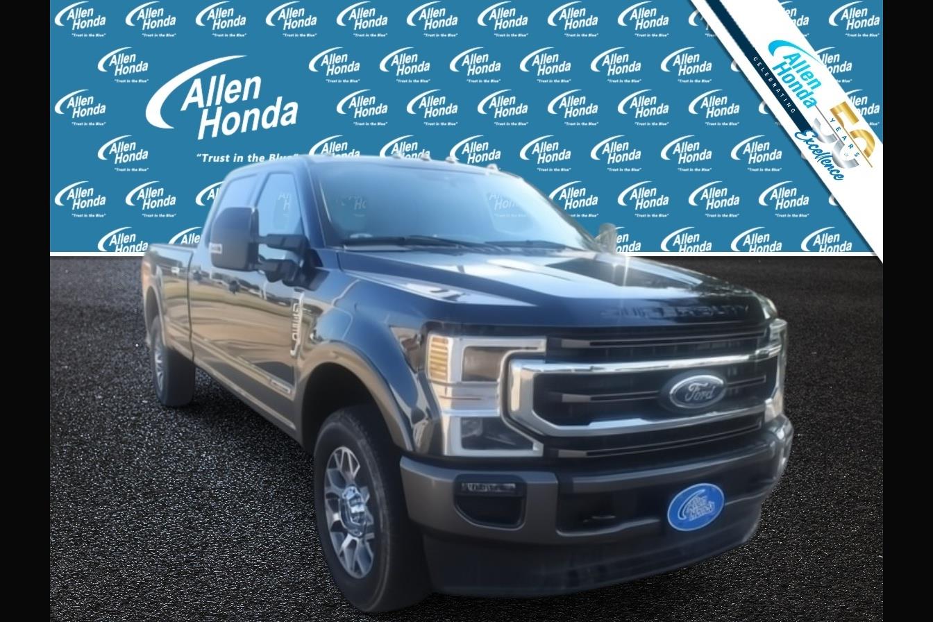 Antimatter Blue/Stone Gray 2022 Ford F-350 Super Duty Pickup Truck Four-Wheel Drive Automatic