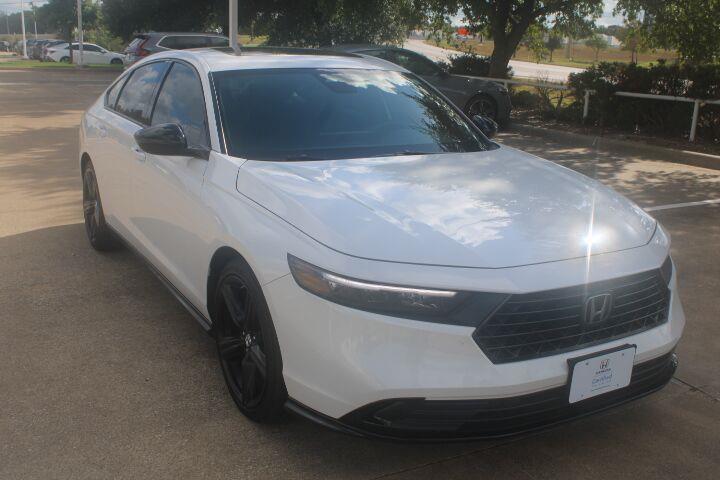 Platinum White Pearl 2025 Honda Accord Hybrid Sedan Front-Wheel Drive 1-Speed Dual Clutch