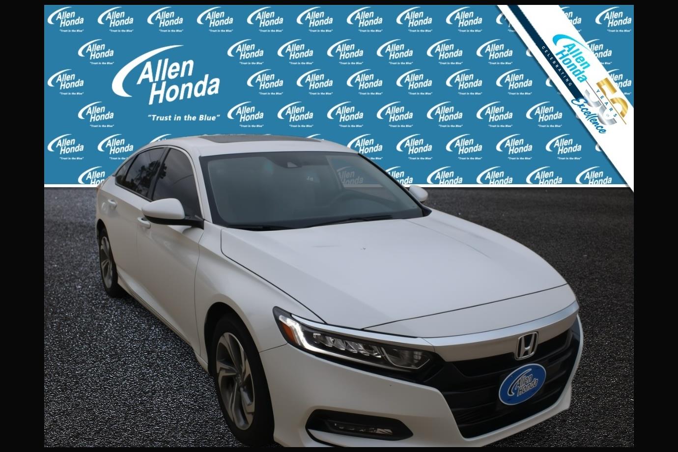 Platinum White Pearl 2020 Honda Accord Sedan Front-Wheel Drive Continuously Variable Transmission