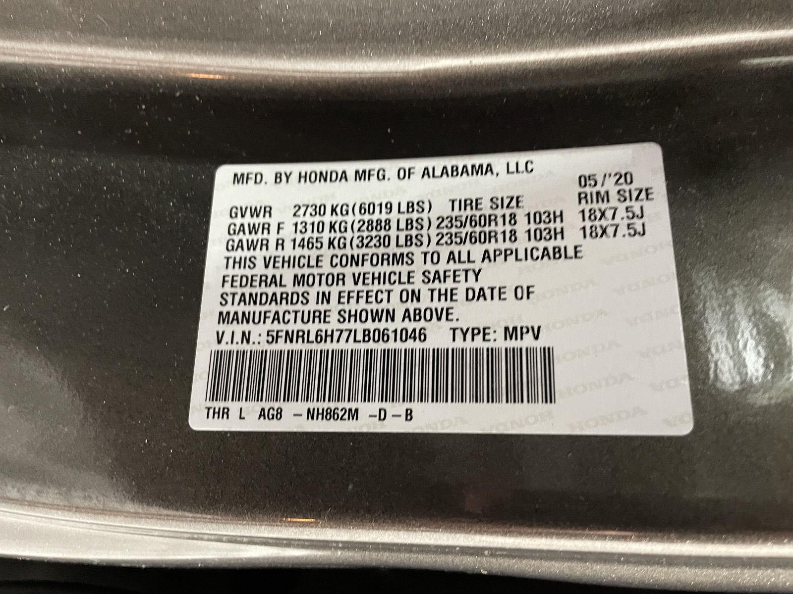 Pre-Owned 2020 Honda Odyssey for sale in St. Joseph MO