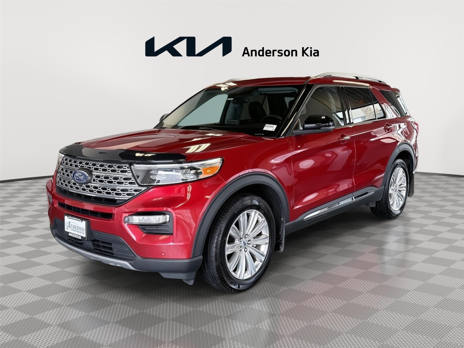 Rapid Red Metallic Tinted Clearcoat 2023 Ford Explorer Limited AWD SUV / Crossover All-Wheel Drive Automatic