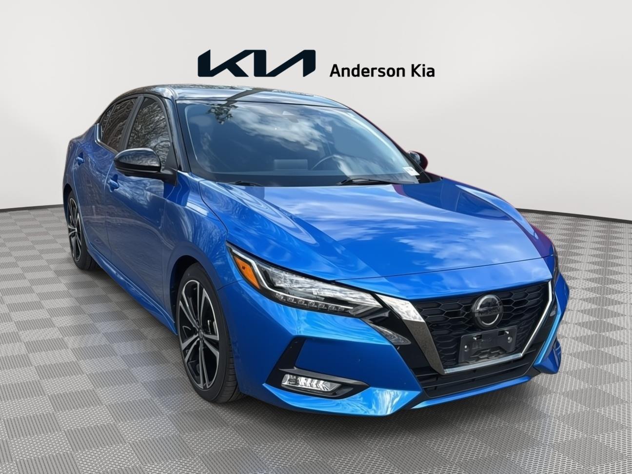 Electric Blue Metallic/Super Black 2023 Nissan Sentra SR FWD Sedan Front-Wheel Drive Continuously Variable Transmission
