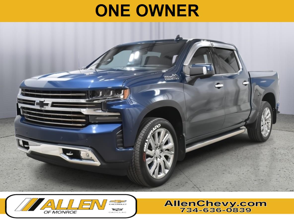 Northsky Blue Metallic 2019 Chevrolet Silverado 1500 High Country Crew Cab 4WD Pickup Truck Four-Wheel Drive 8-Speed Automatic