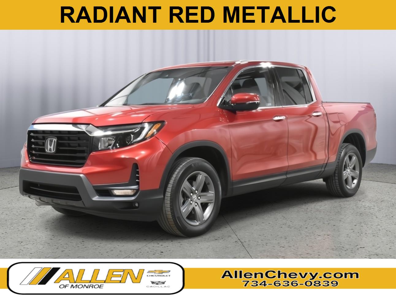 Radiant Red Metallic II 2023 Honda Ridgeline RTL-E AWD Pickup Truck All-Wheel Drive Automatic