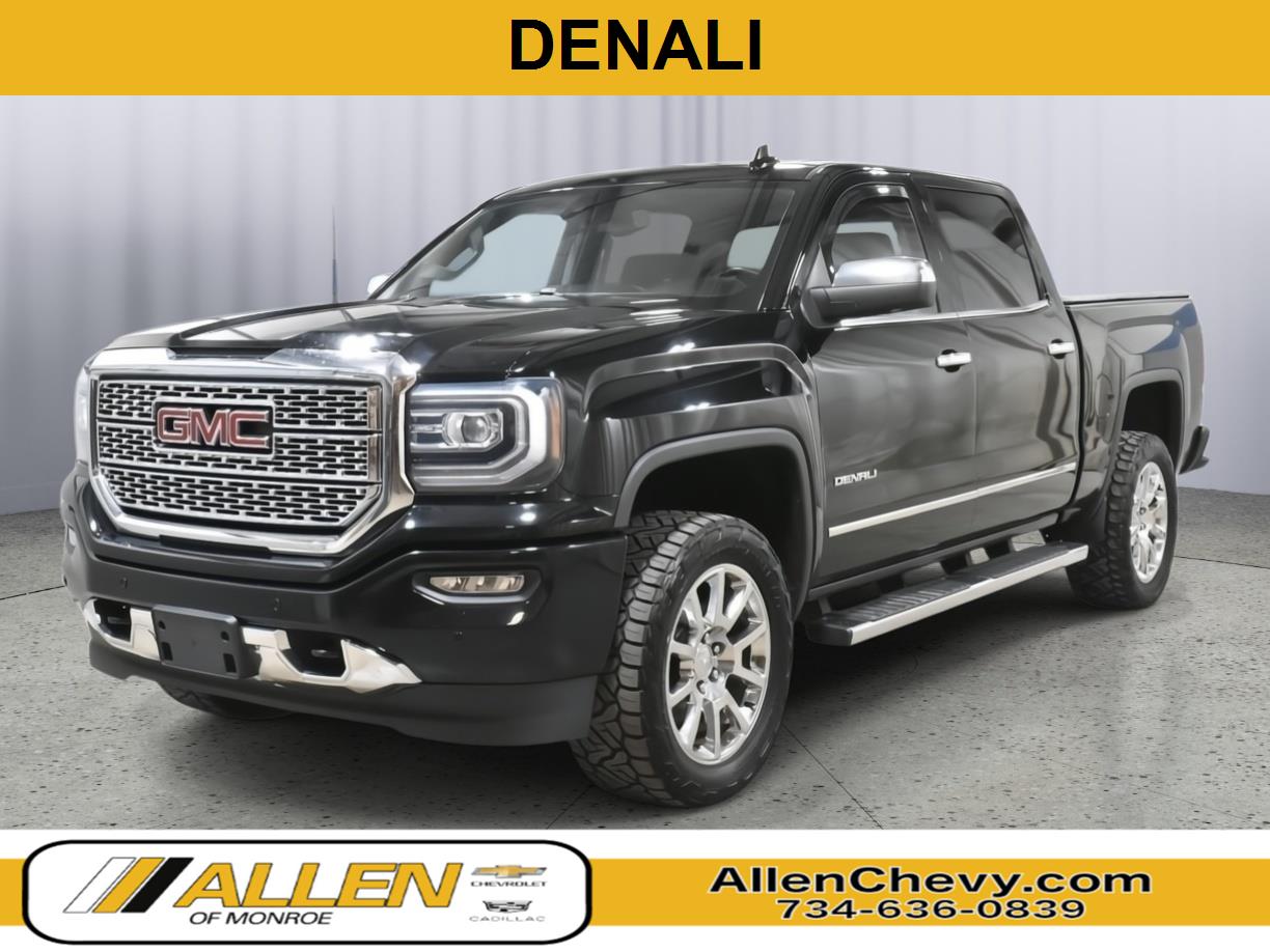 Onyx Black 2018 GMC Sierra 1500 Denali Crew Cab 4WD Pickup Truck Four-Wheel Drive Automatic