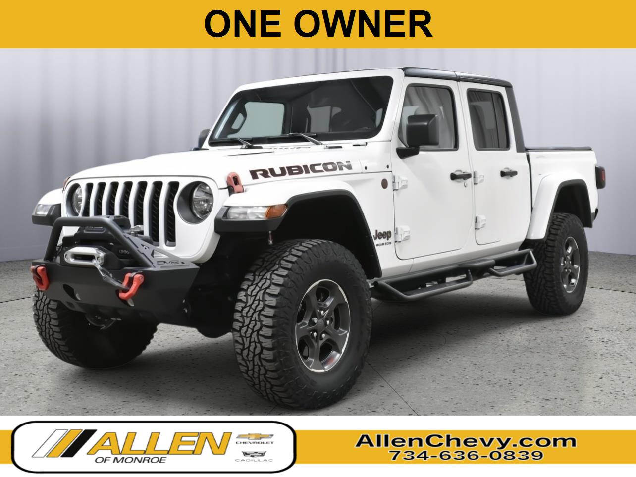 Bright White Clearcoat 2021 Jeep Gladiator Rubicon Crew Cab 4WD Pickup Truck Four-Wheel Drive 8-Speed Automatic